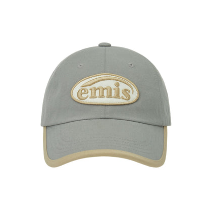 BEIGE TRIMMING BALL CAP-GRAY