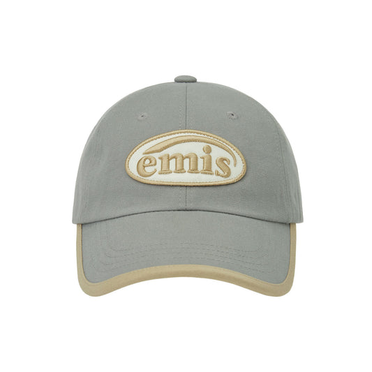 BEIGE TRIMMING BALL CAP-GRAY