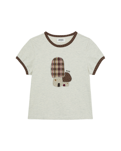 MUSHROOM APPLIQUE TEE