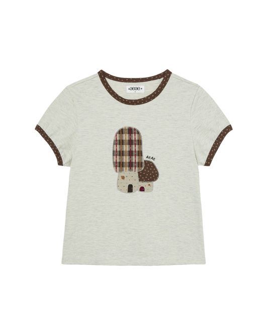 MUSHROOM APPLIQUE TEE
