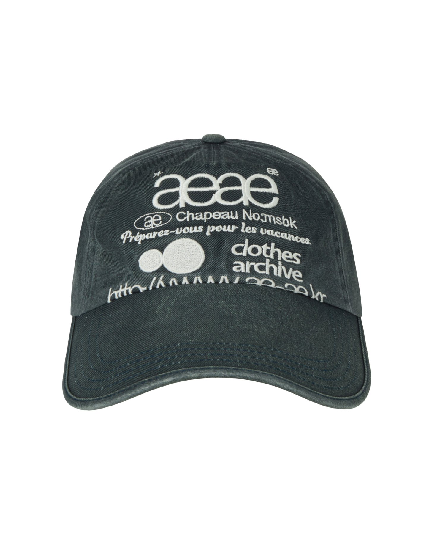 WEB LOGO WASHED 5 PANNEL BALL CAP