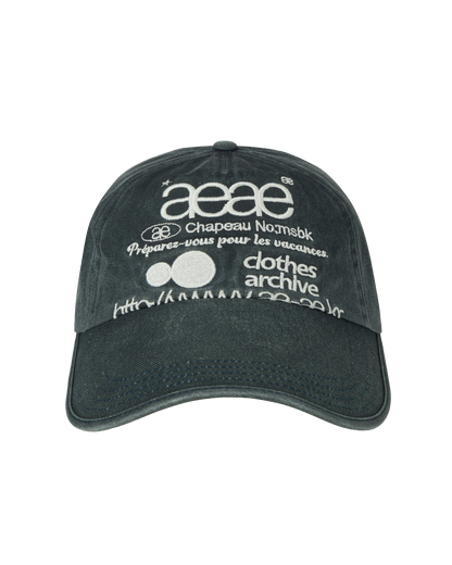 WEB LOGO WASHED 5 PANNEL BALL CAP