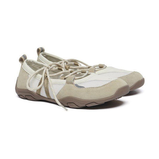 NICOLE WEAVING LACEUP SNEAKERS-BEIGE