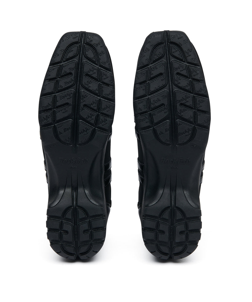 BLISS HEEL STRING SNEAKERS-BLACK