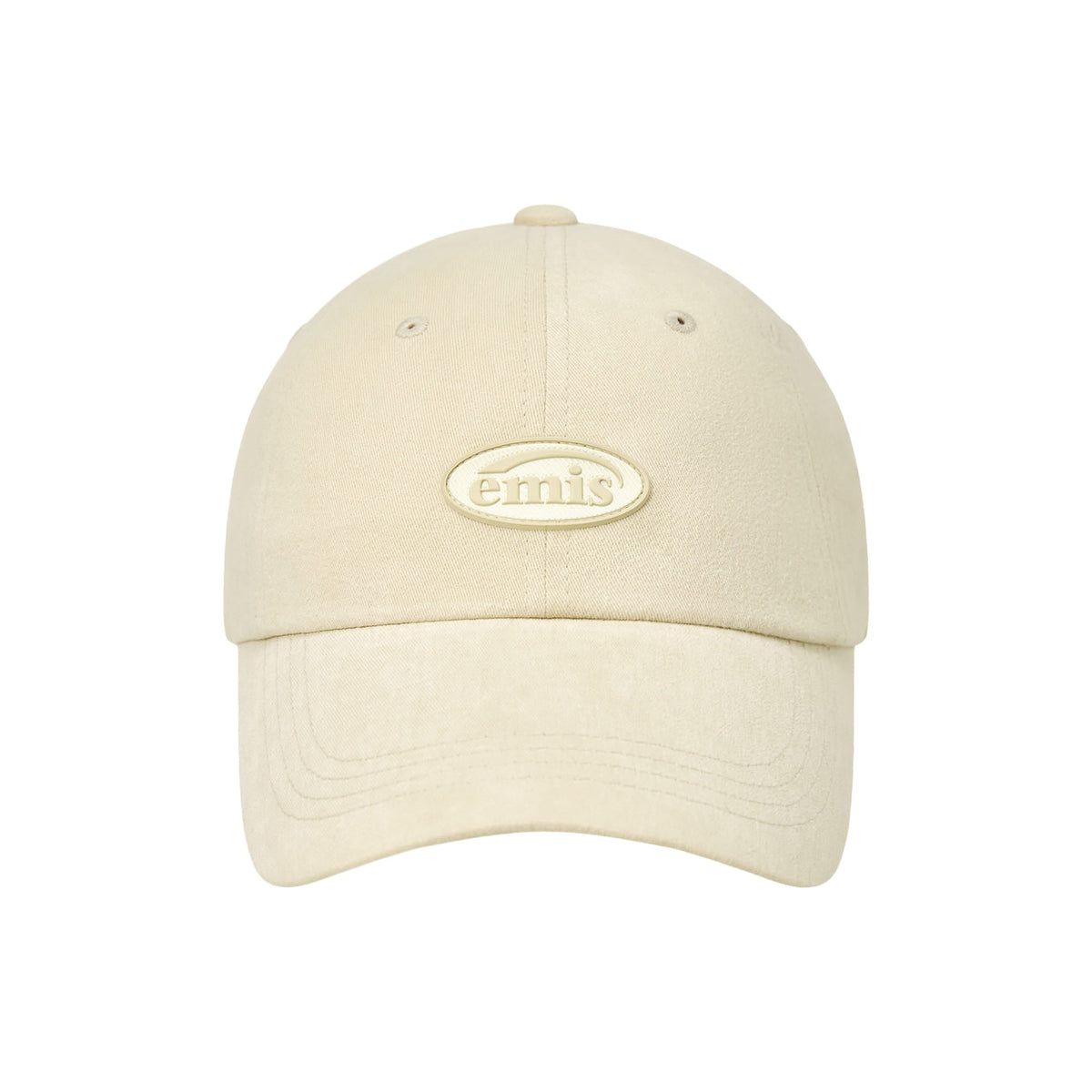 MINI RUBBER PATCH BRUSHED BALL CAP-CREAM