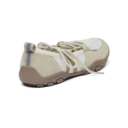 NICOLE WEAVING LACEUP SNEAKERS-BEIGE