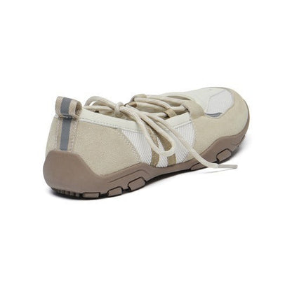 NICOLE WEAVING LACEUP SNEAKERS-BEIGE