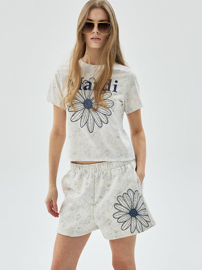 SWEAT SHORTS FLEUR FLOWER