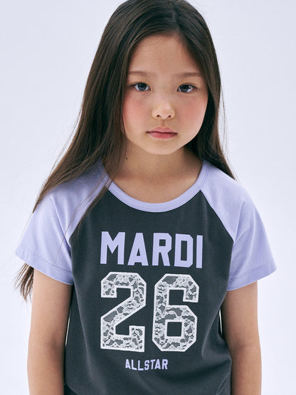 KIDS TSHIRT RAGLAN NO.26 LACE