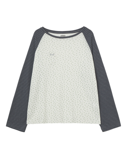 COZY FLOWER RAGLAN LONG SLEEVE