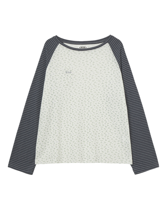 COZY FLOWER RAGLAN LONG SLEEVE