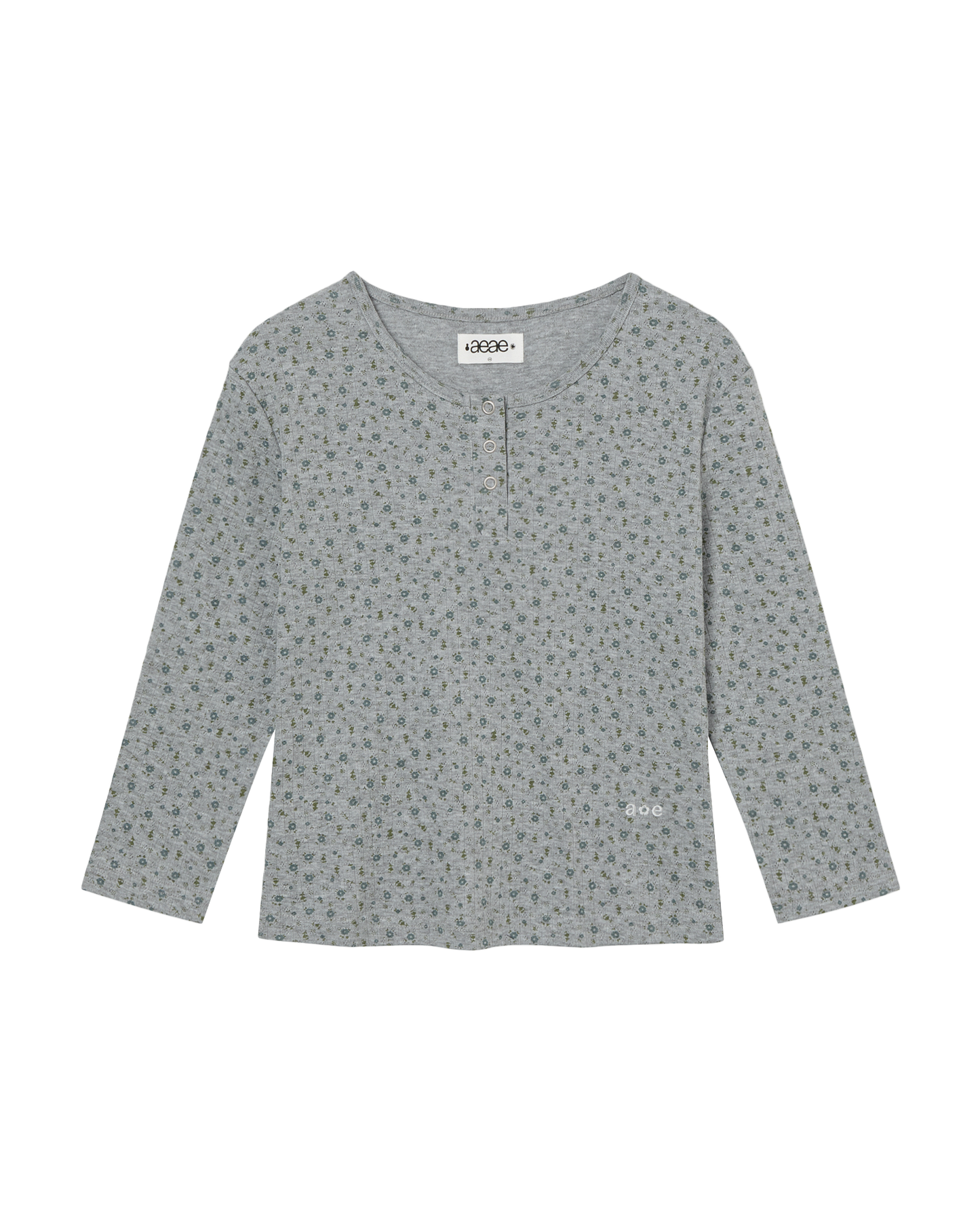 FLOWER HENLEY NECK TEE