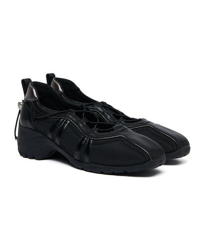 BLISS HEEL STRING SNEAKERS-BLACK