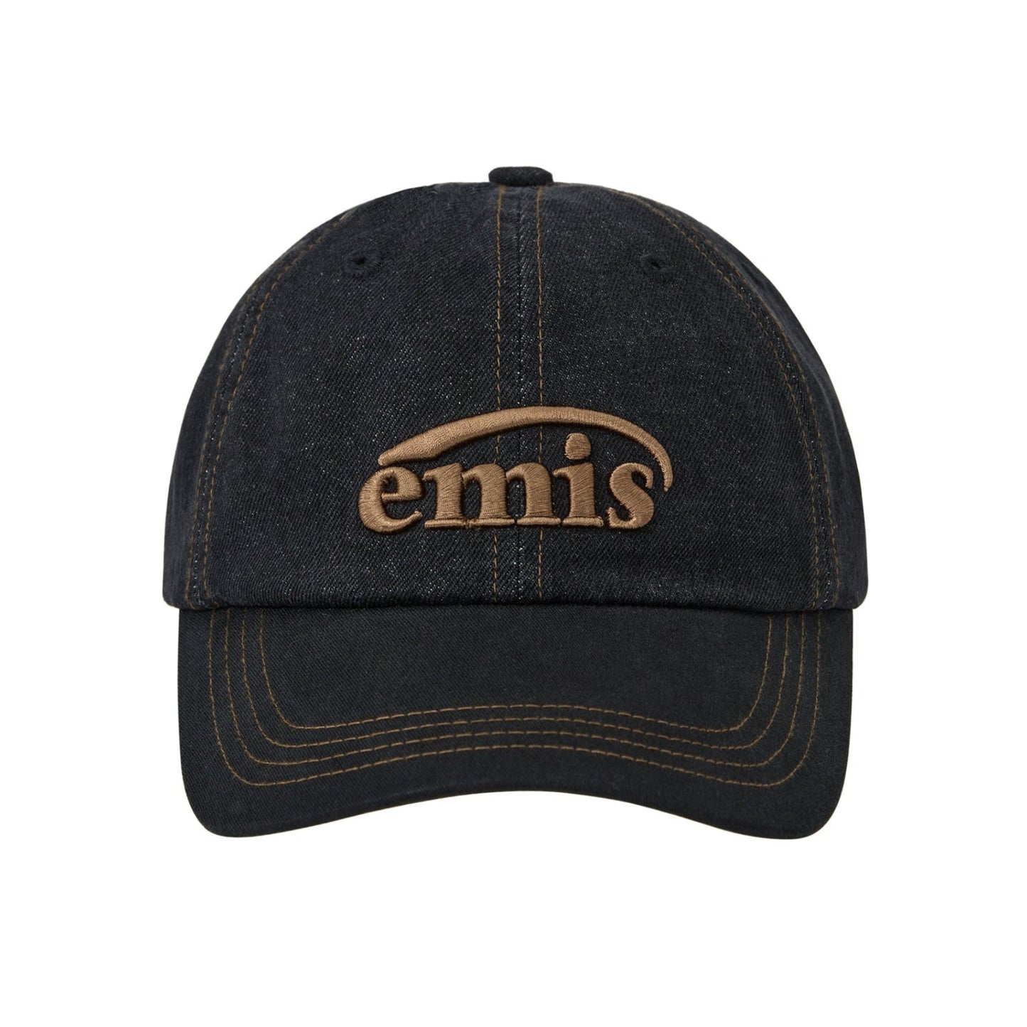 WASHED DENIM BALL CAP-GRAY/BLACK