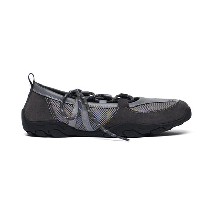 NICOLE WEAVING LACEUP SNEAKERS-GREY