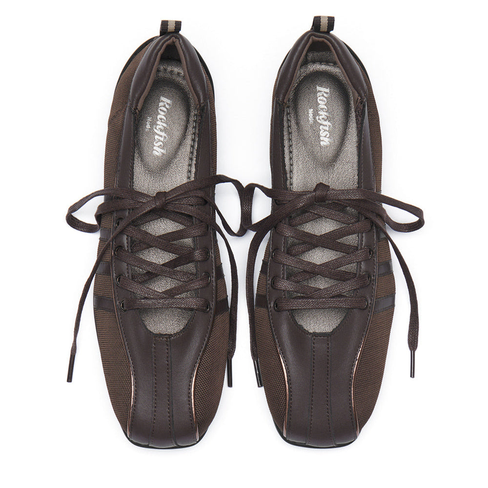 BLISS LACEUP SNEAKERS-CHOCO