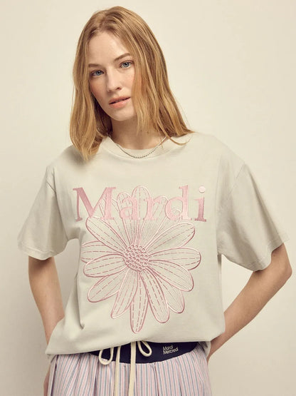 TSHIRT FLOWERMARDI NEEDLEWORK