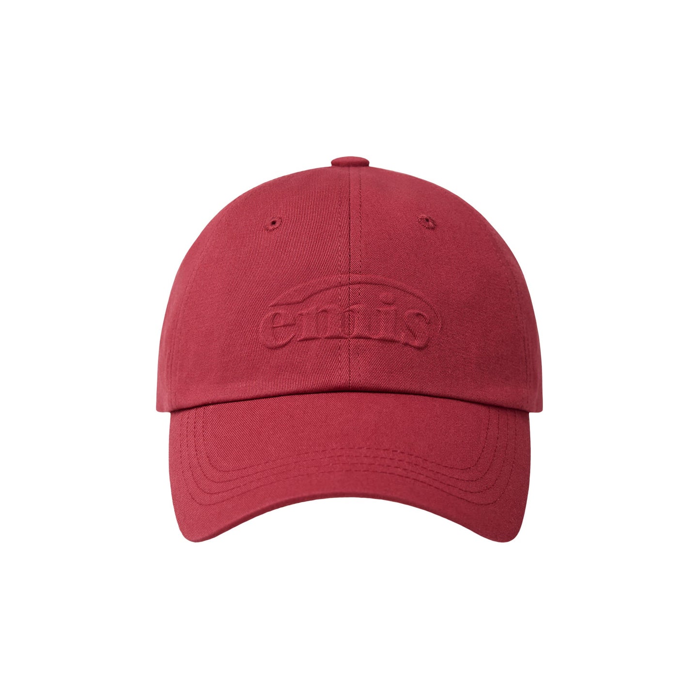 EMBOSSING LOGO BALL CAP-RED