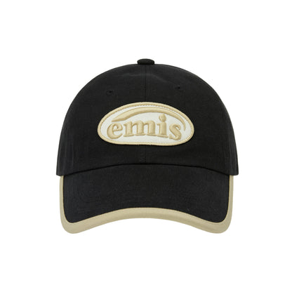 BEIGE TRIMMING BALL CAP-BLACK