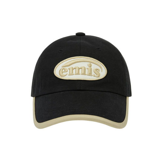 BEIGE TRIMMING BALL CAP-BLACK