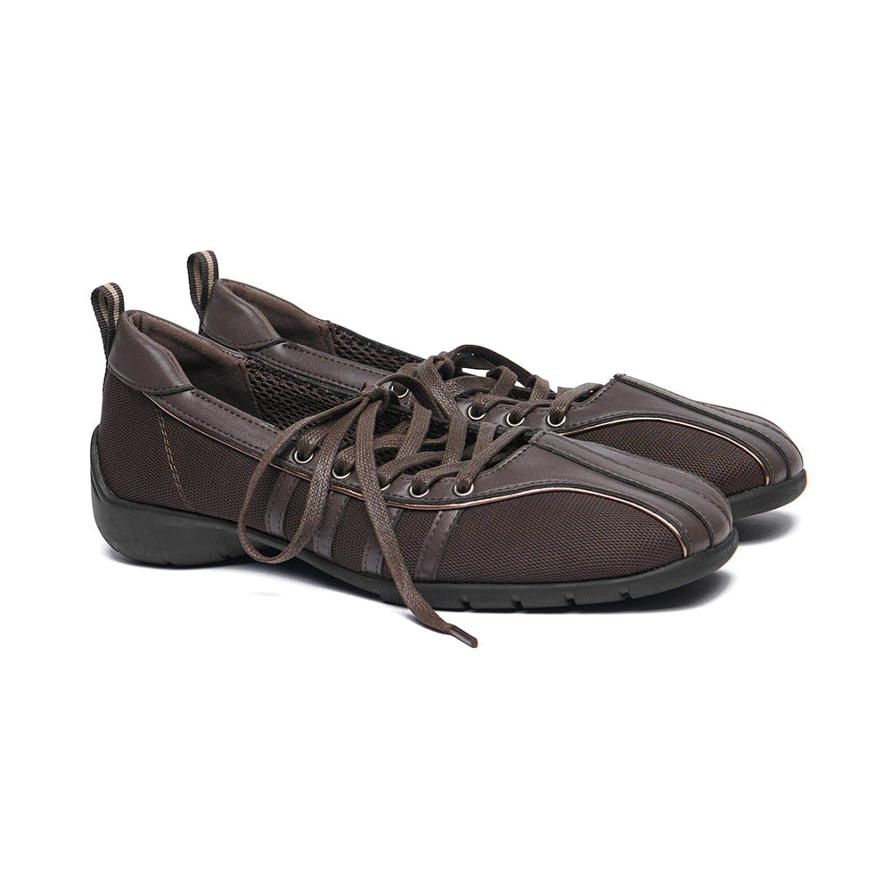 BLISS LACEUP SNEAKERS-CHOCO