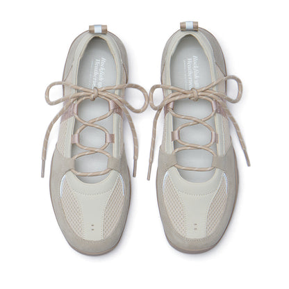 NICOLE WEAVING LACEUP SNEAKERS-SAND