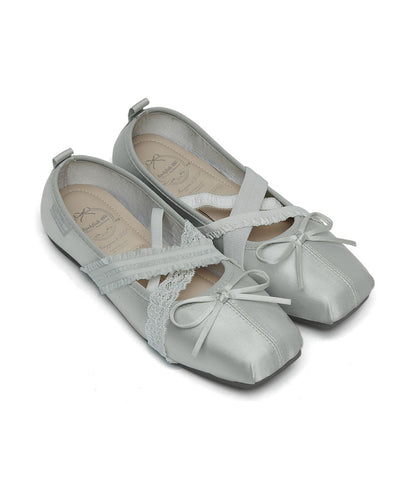 BANDING BALLET FLATS-GREY