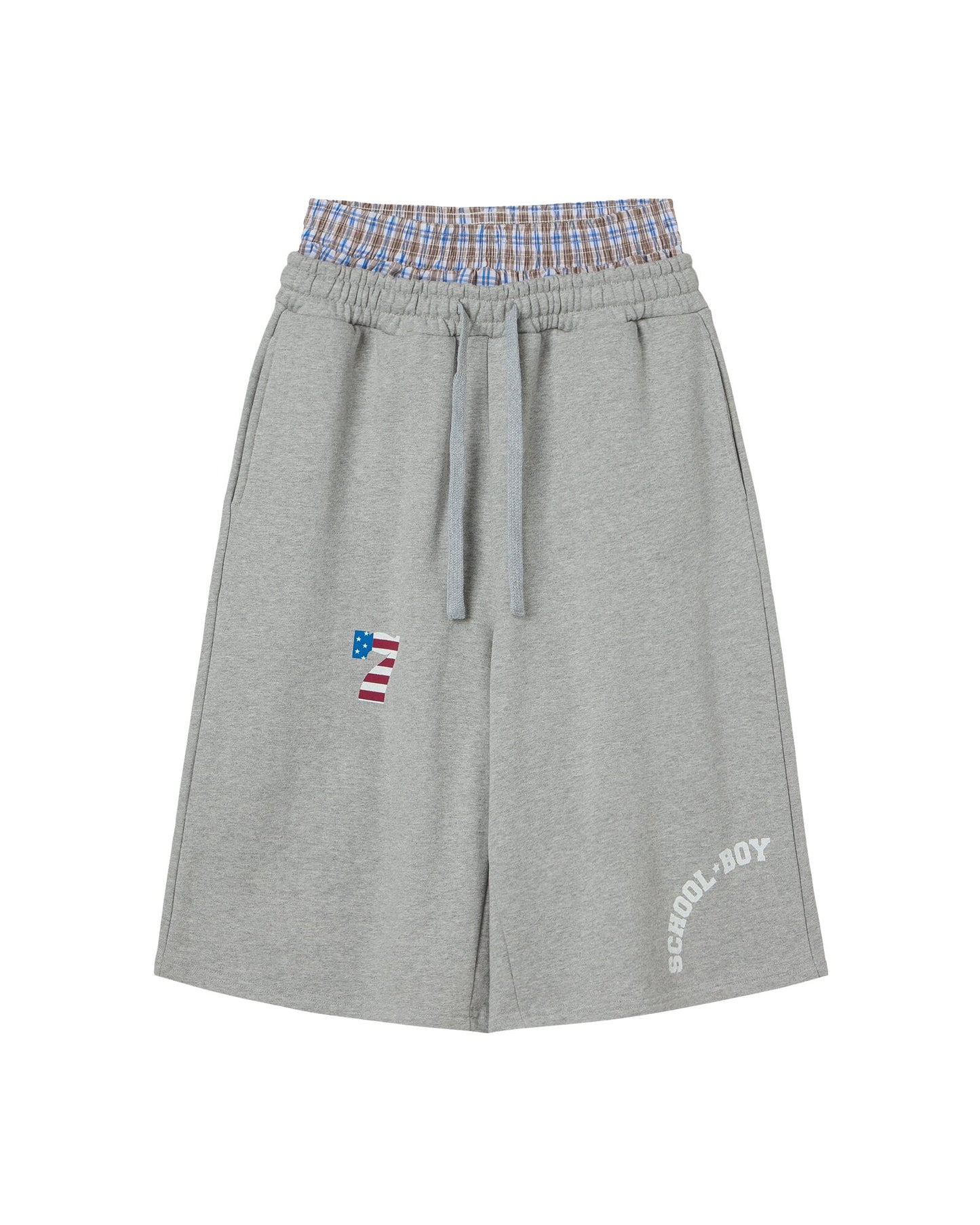 TRUNK LAYERED SWEATSHORTS