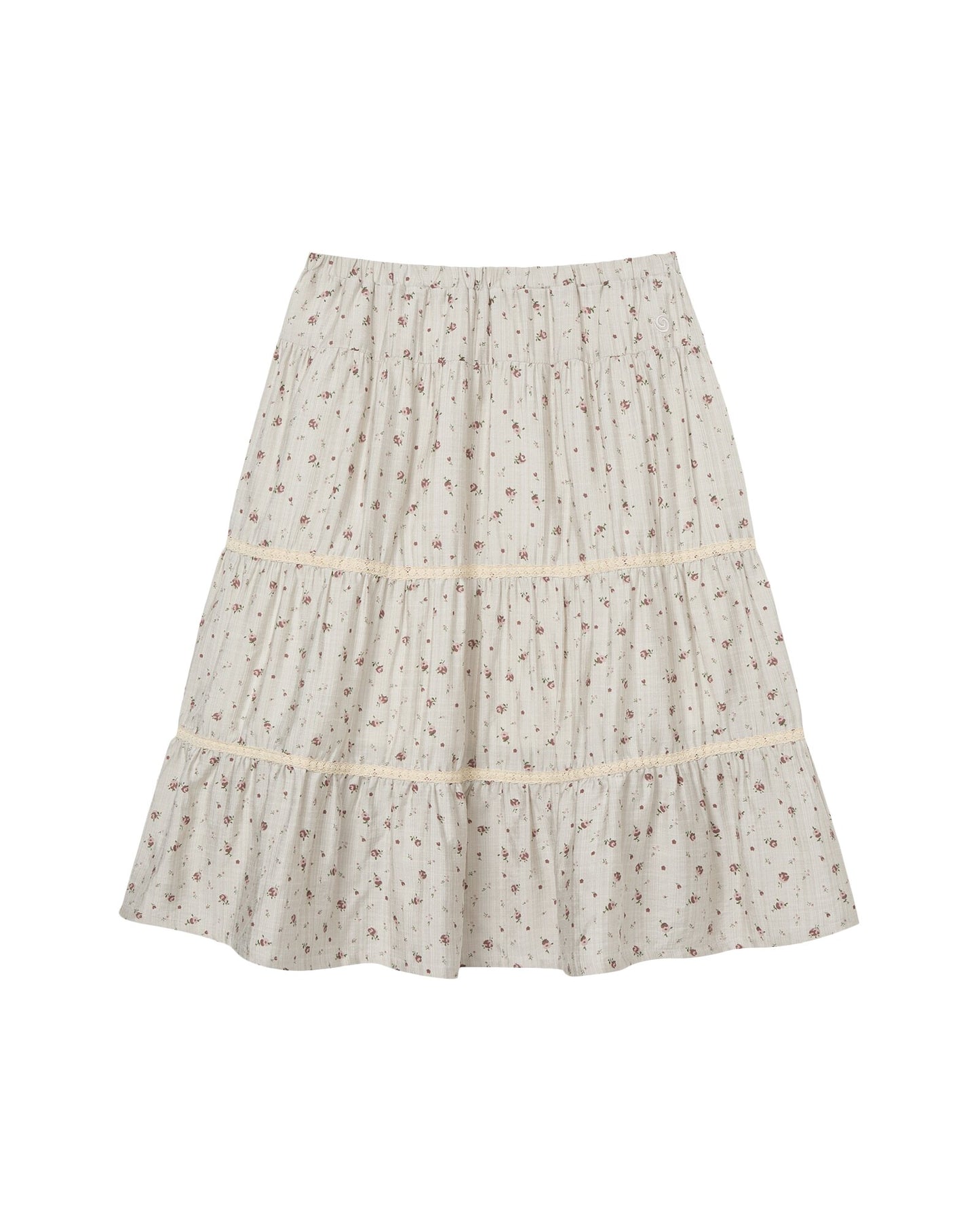 PATTERN TIERED SKIRT