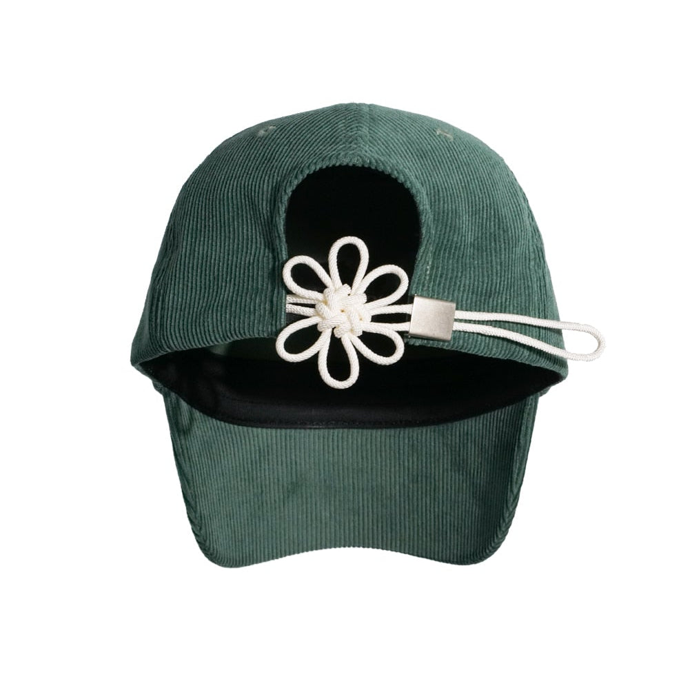 CORDUROY LOGO FLOWER CAP