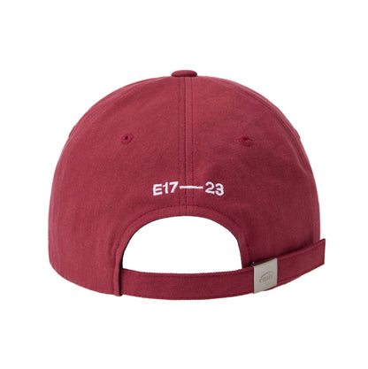 TONE ON TONE WAPPEN BALL CAP-RED