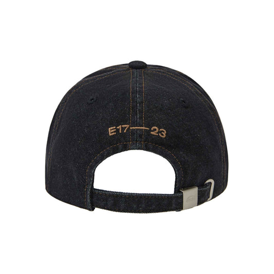 WASHED DENIM BALL CAP-GRAY/BLACK