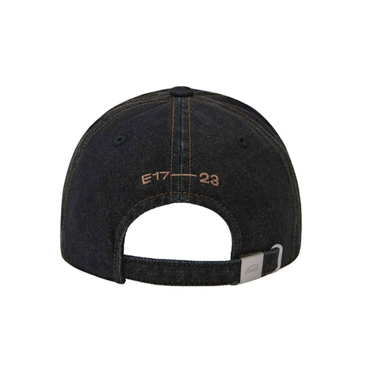 WASHED DENIM BALL CAP-GRAY/PINK