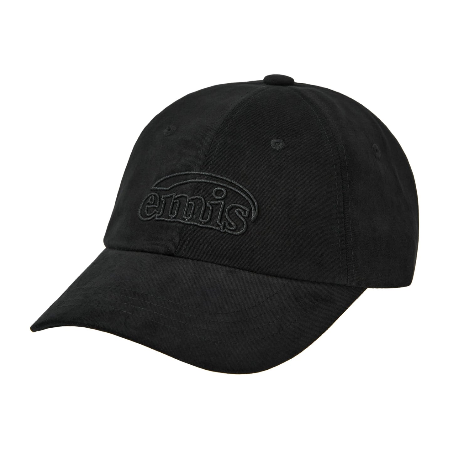 COTTON BRUSHED BALL CAP-BLACK