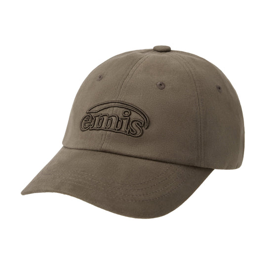 COTTON BRUSHED BALL CAP-BROWN