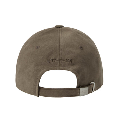 COTTON BRUSHED BALL CAP-BROWN