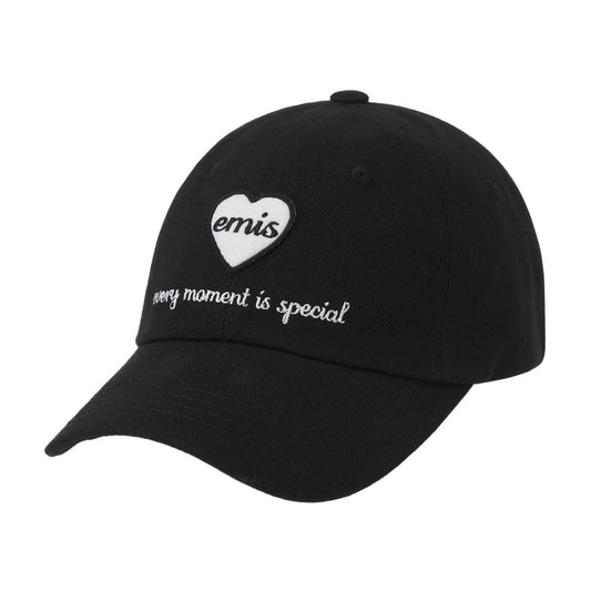 HEART WAPPEN BALL CAP-BLACK