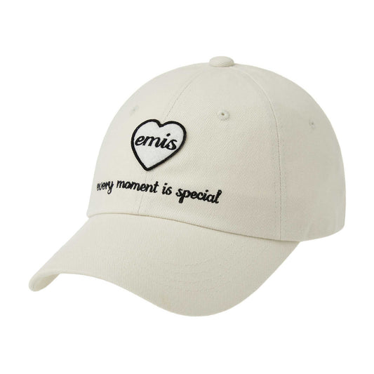 HEART WAPPEN BALL CAP-CREAM