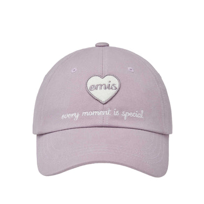 HEART WAPPEN BALL CAP-PURPLE