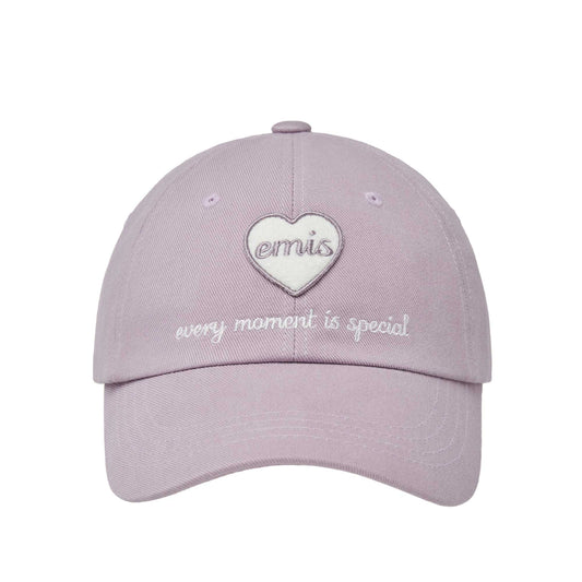 HEART WAPPEN BALL CAP-PURPLE