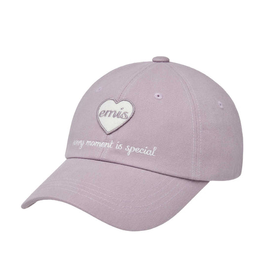 HEART WAPPEN BALL CAP-PURPLE