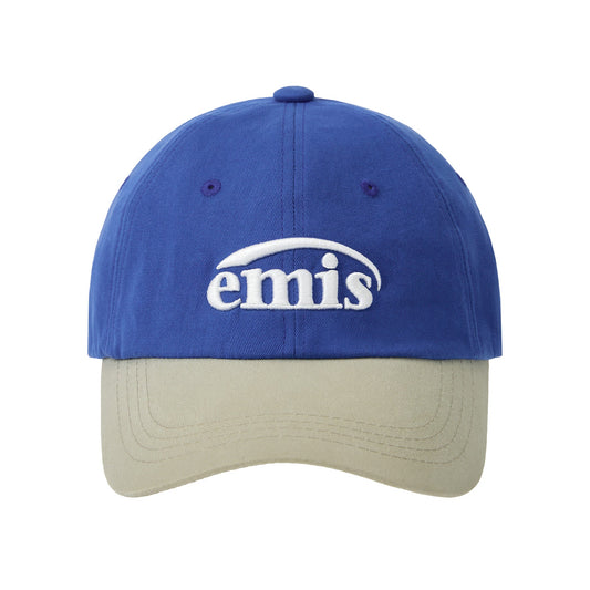 NEW LOGO MIX BALL CAP(RENEWAL)-BEIGE/BLUE