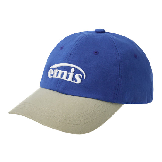 NEW LOGO MIX BALL CAP(RENEWAL)-BEIGE/BLUE