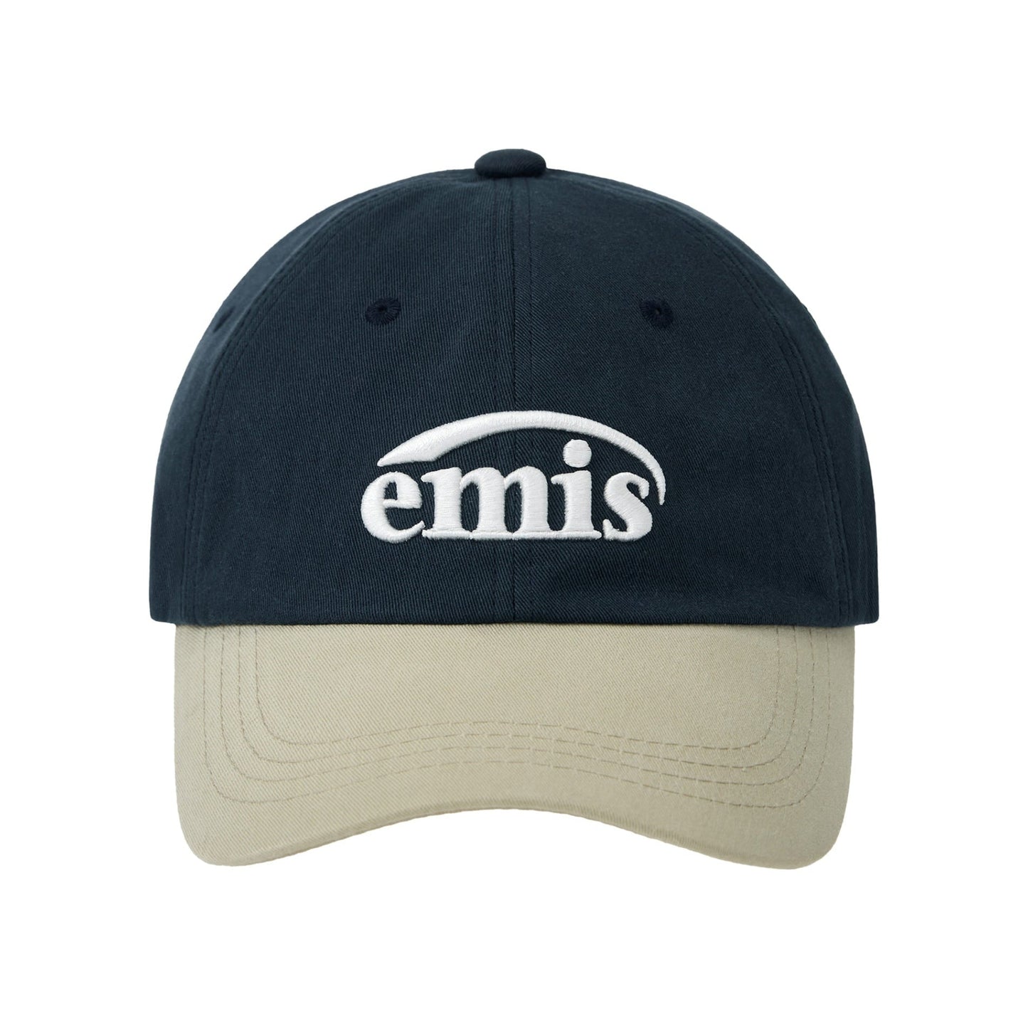 NEW LOGO MIX BALL CAP(RENEWAL)-BEIGE/NAVY