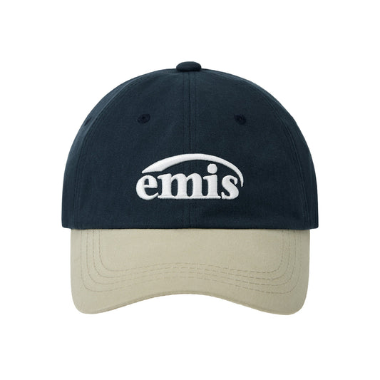 NEW LOGO MIX BALL CAP(RENEWAL)-BEIGE/NAVY