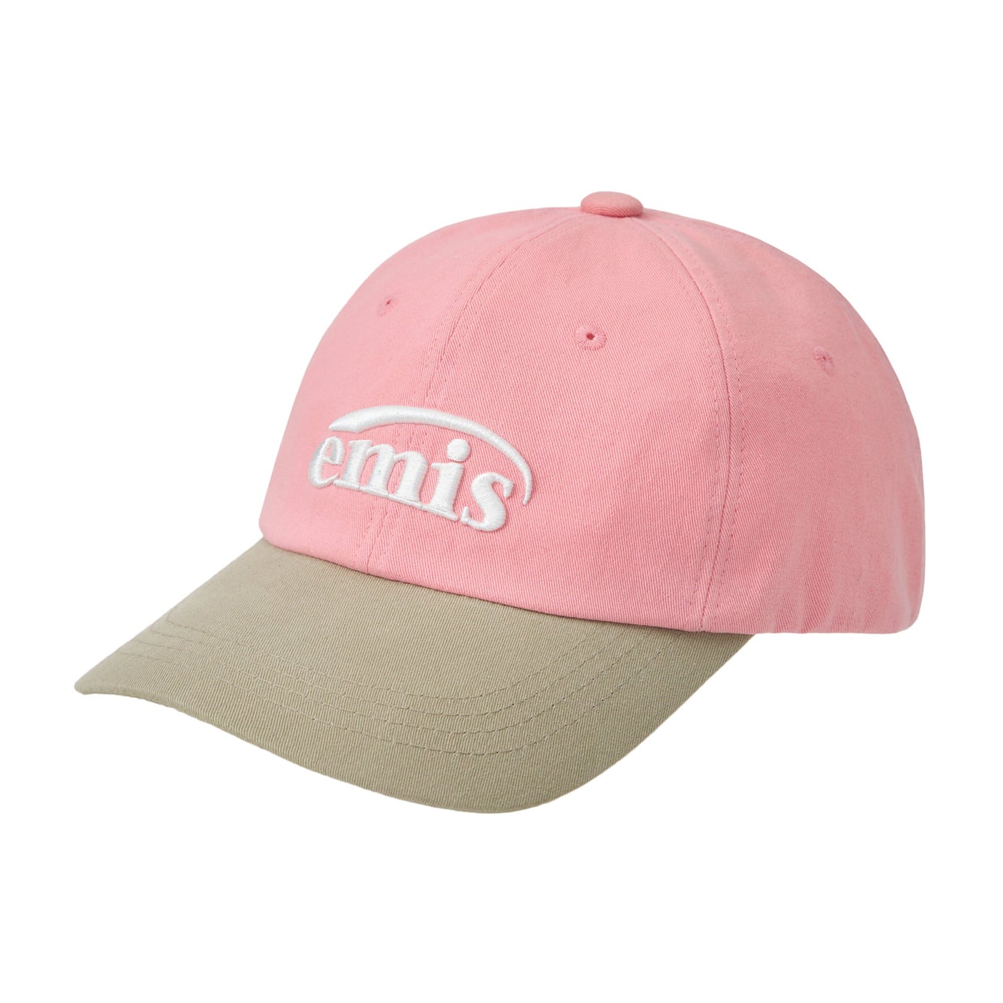 NEW LOGO MIX BALL CAP(RENEWAL)-BEIGE/PINK