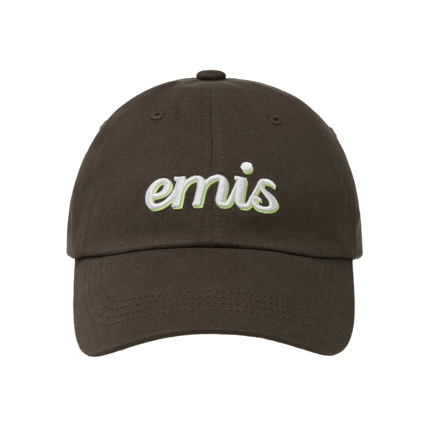 LAYERED LOGO BALL CAP-BROWN