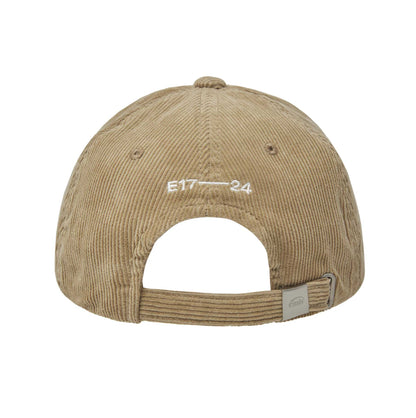 APPLIQUE CORDUROY BALL CAP-BEIGE