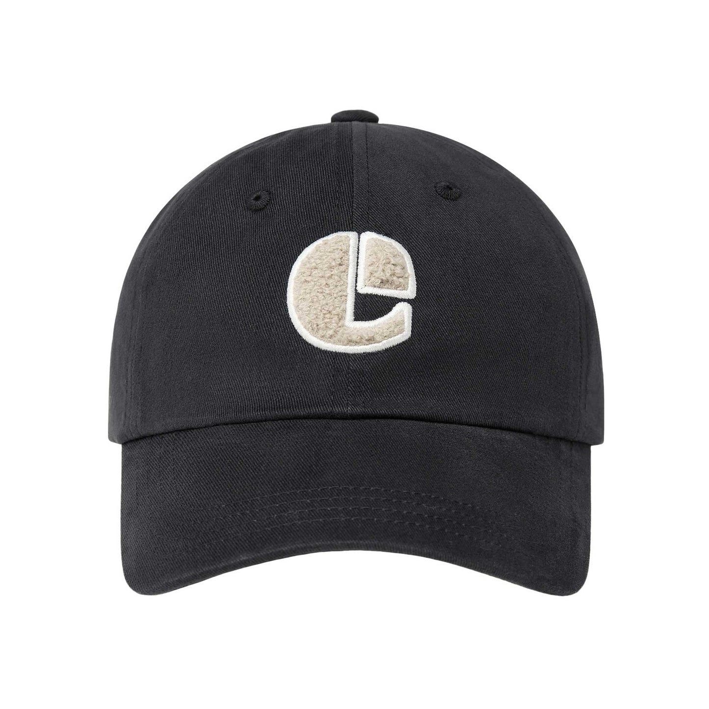 BOUCLE VINTAGE LOGO BALL CAP-BLACK