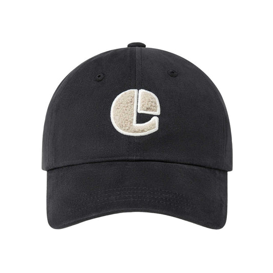 BOUCLE VINTAGE LOGO BALL CAP-BLACK